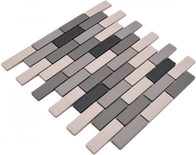 Mosaïque Carreau céramique beige clair gris Brick non émaillé Carreau de sol de douche MOS26-0206-R10_f