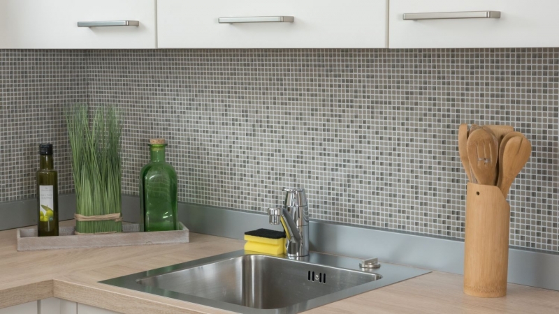 Mosaïque ECO GLAS Enamel cream mat MOS140-03C_f | 10 Tapis de mosaïque
