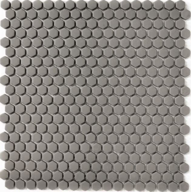Mosaïque ECO GLAS Hexagon Enamel cream mat MOS140-HX13C_f | 10 Tapis de mosaïque