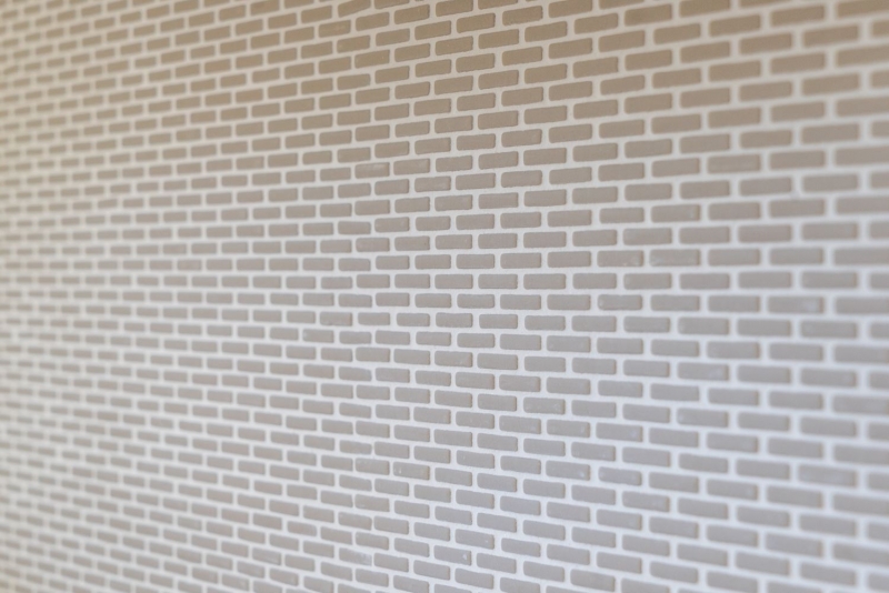 Mosaïque ECO GLAS Brick Enamel cream mat MOS140-B23C_f | 10 Tapis de mosaïque