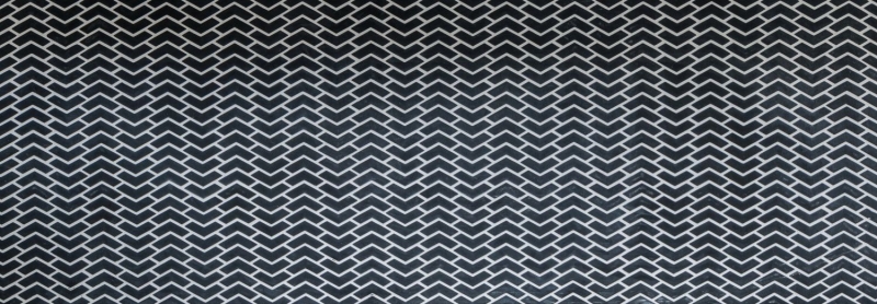 Mosaïque ECO GLAS chevron enamel noir mat MOS140-HB31B_f | 10 Tapis de mosaïque