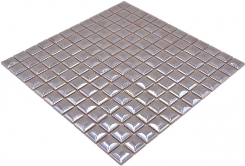 Mosaïque ECO GLAS café métallisé 3DF MOS350-24_f | 10 Tapis de mosaïque