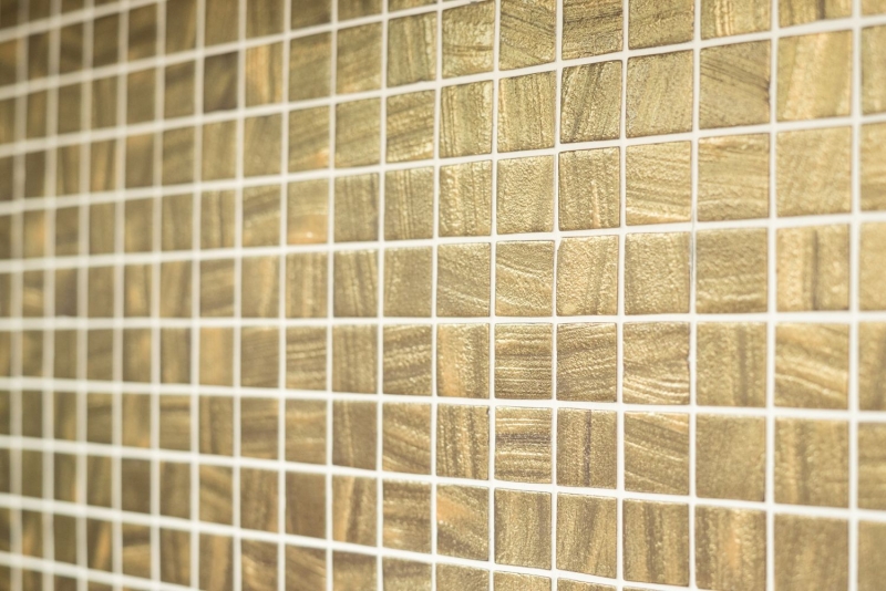 Carreau mosaïque ECO GLAS satin or MOS360-05_f | 10 Tapis mosaïque