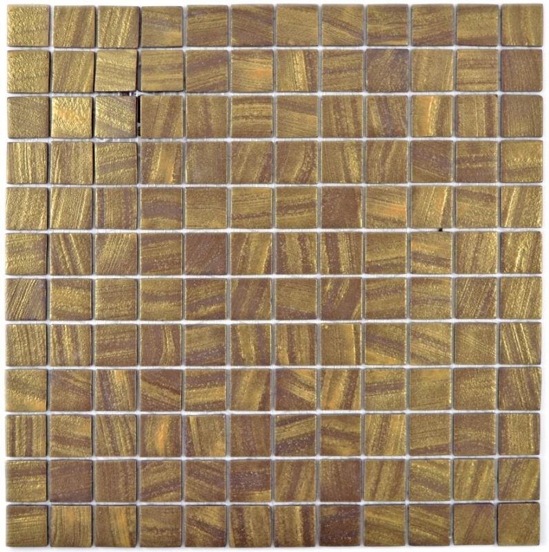 Carreau mosaïque ECO GLAS satin or MOS360-05_f | 10 Tapis mosaïque