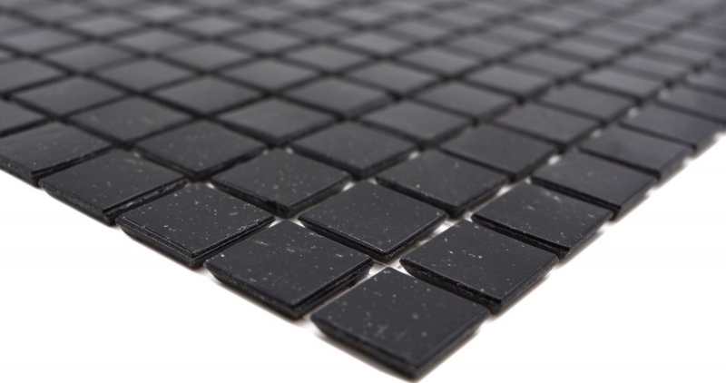 Carreau mosaïque en verre noir Carreau de salle de bain MOS50-0302_f | 10 Tapis mosaïque