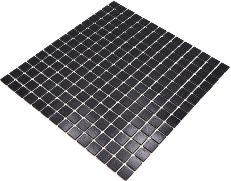 Carreau mosaïque en verre noir Carreau de salle de bain MOS50-0302_f | 10 Tapis mosaïque