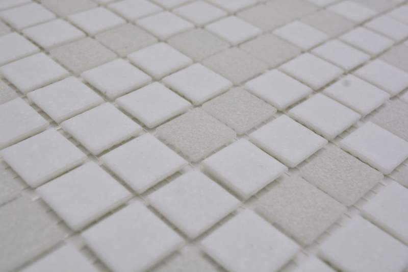 Carreau mosaïque en verre blanc Carreaux muraux Carreaux de salle de bain Dos de douche Miroir MOS52-0103_f | 10 Tapis mosaïque