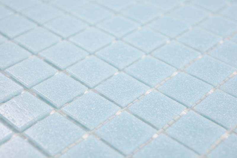 Carreau mosaïque verre bleu clair Carreaux muraux Carreaux de salle de bain Dos de douche Miroir MOS200-A11-N_f | 10 Tapis de mosaïque