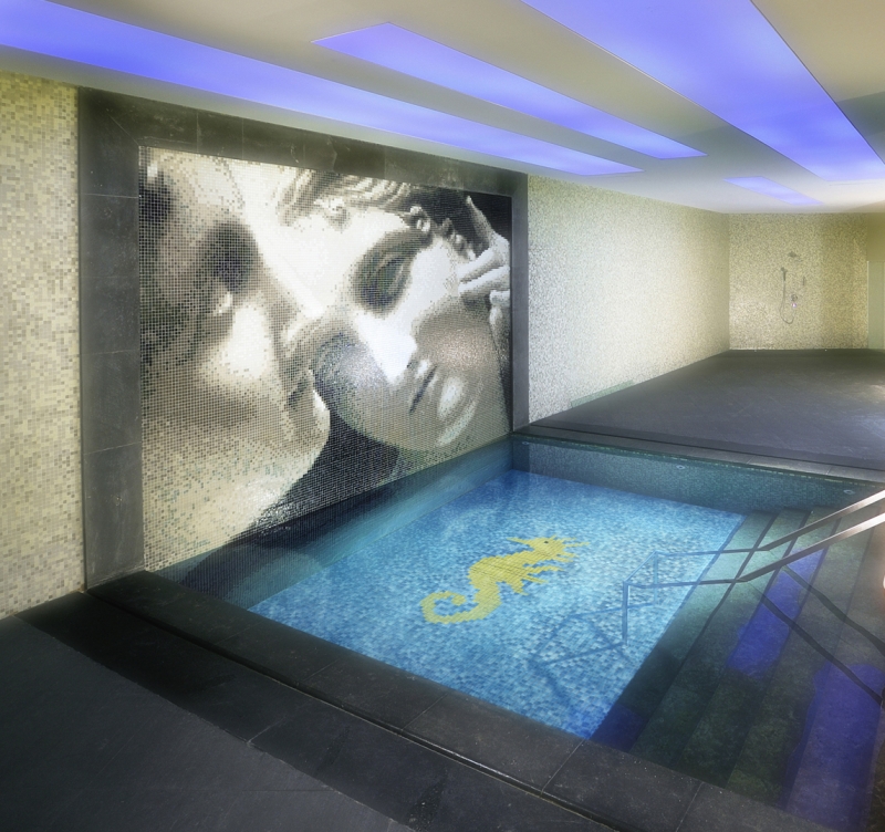 Piscine Mosaïque PoolCarreau mosaïque verre bleu clair bleu papier collé MOS52-0402_Papier_f | 10 Tapis mosaïque