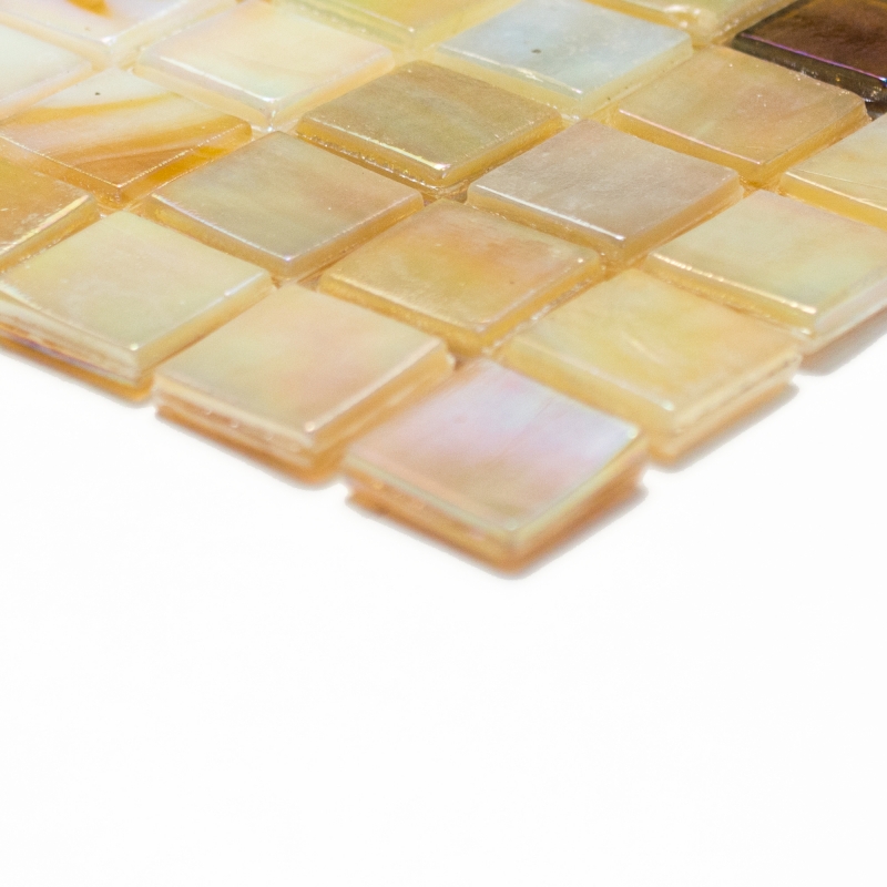 Carreau mosaïque en verre couleur sable Carreaux muraux Carreaux de salle de bain Dos de douche Miroir MOS58-1204_f | 10 Tapis de mosaïque