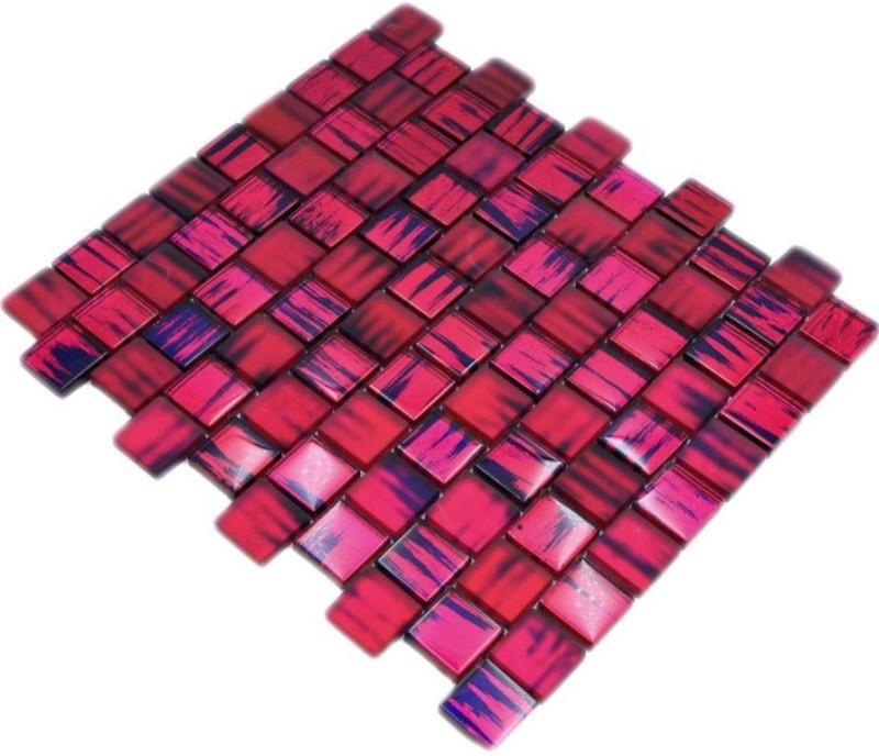 Mosaïque Carreau de verre Mosaïque de verre Crystal verre laiteux rose clair mat givré MOS78-CF87_f