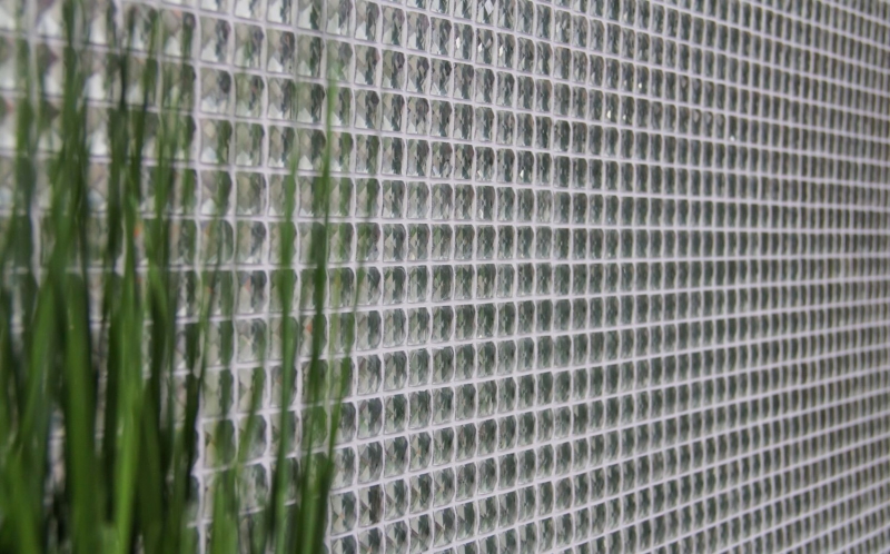 Carreau de mosaïque Translucide cristal Mosaïque de verre Crystal Glitter argent MOS130-0204_f | 10 Tapis de mosaïque