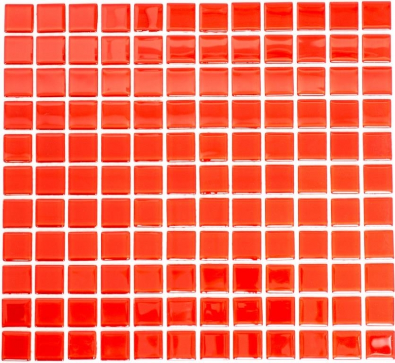 Carreau de mosaïque Translucide rouge Mosaïque de verre Crystal rouge BAD WC cuisine MUR MOS60-0904_f | 10 Tapis de mosaïque