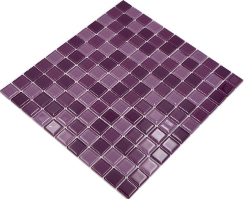 Carreau de mosaïque Translucide lilas Mosaïque de verre Crystal lilas SALLE DE BAIN WC CUISINE MUR MOS62-1104_f | 10 Tapis de mosaïque