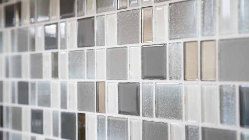 Carreau mosaïque translucide fumé combinaison irisé fumé MOS68-0216F_f | 10 Carreaux mosaïque