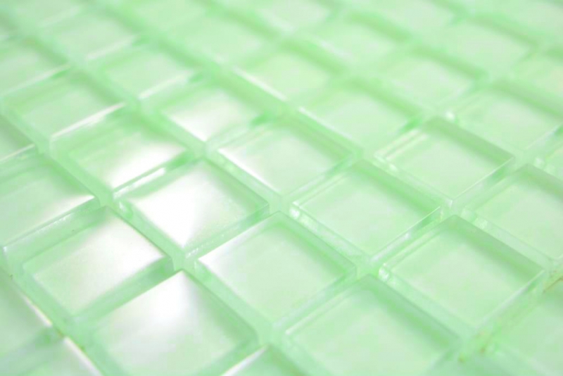 Mosaïque de verre transparent Crystal bleu fluorescent mur carrelage cuisine salle de bain MOS88-0104_f | 10 Tapis de mosaïque