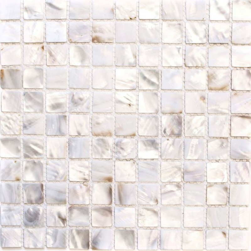 Mosaïque de coquillages nacrés blanc beige Carrelage cuisine MOS150-SM2525_f