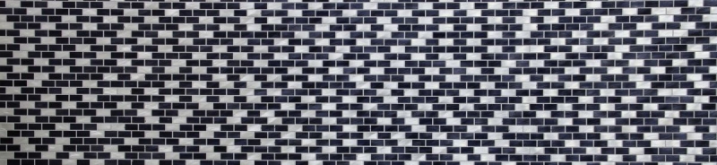 Mosaïque Fond aluminium baguettes noir Fond cuisine MOS48-0208_f