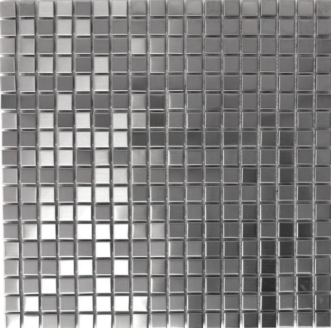 Mosaïque dosseret acier inoxydable argenté argenté acier brossé dosseret cuisine MOS129-CE15D_f