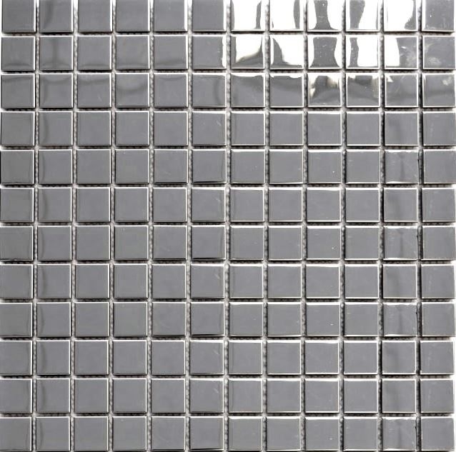 Mosaïque acier inoxydable argenté argenté acier brillant dosseret de cuisine carrelage MOS129-23G_f