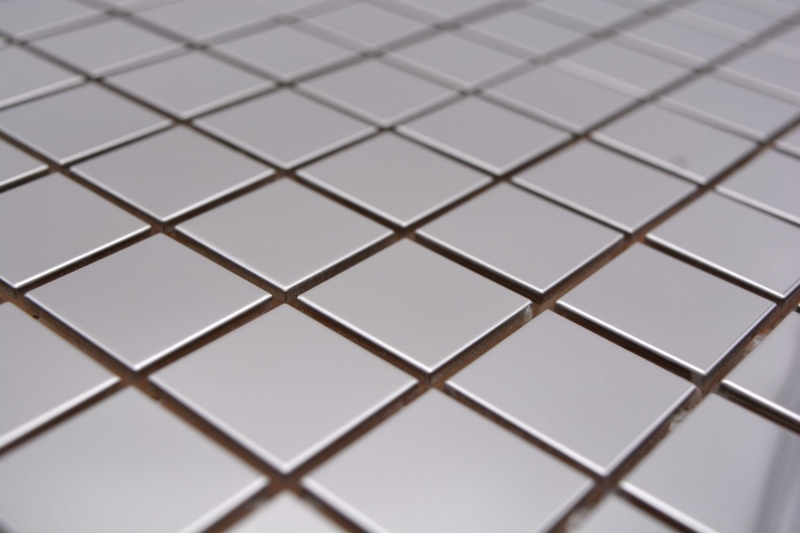Mosaïque acier inoxydable argenté argenté acier brillant dosseret de cuisine carrelage MOS129-23G_f