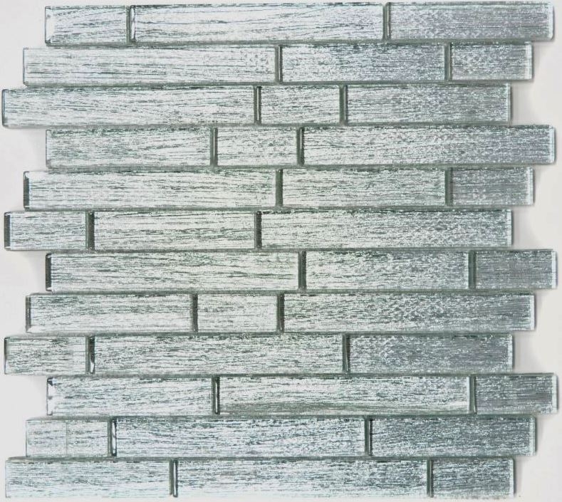 Mosaïque de fond Translucide composite Mosaïque de verre Crystal Chic argenté MOS86-8CSV_f