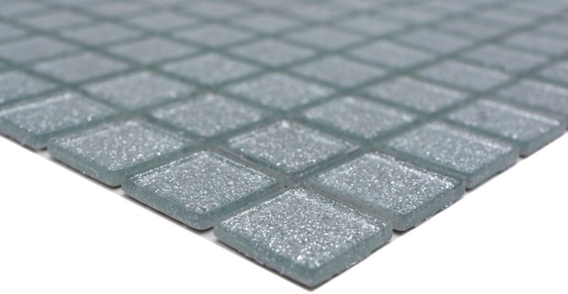 Mosaïque arrière Mosaïque de verre translucide Crystal argent martelé MOS60-0207_f