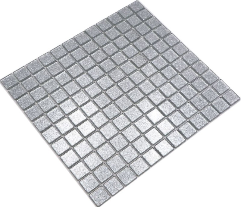 Mosaïque arrière Mosaïque de verre translucide Crystal argent martelé MOS60-0207_f