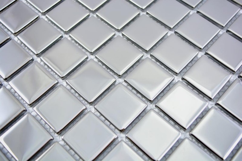 Mosaïque arrière Mosaïque de verre translucide Crystal argent BAD WC cuisine MUR MOS60-0206_f