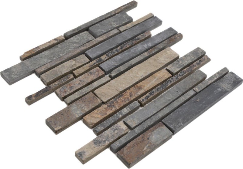 Mosaïque Ardoise Pierre naturelle rouille Brick Ardoise rustique Revêtement mural Carreau de cuisine MOS34-2525_f
