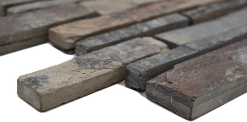 Mosaïque Ardoise Pierre naturelle rouille Brick Ardoise rustique Revêtement mural Carreau de cuisine MOS34-2525_f