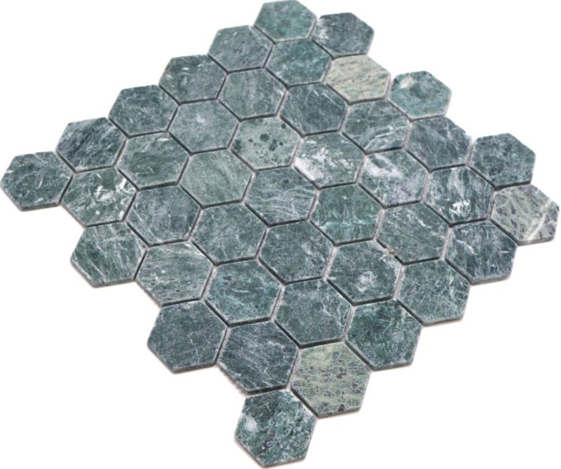 Mosaïque Marbre Pierre naturelle Hexagone Marbre vert MOS44-0210_f