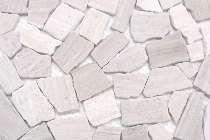 Mosaïque Marbre Pierre Naturelle Bruch Ciot Gris Rayures MOS44-0202_f