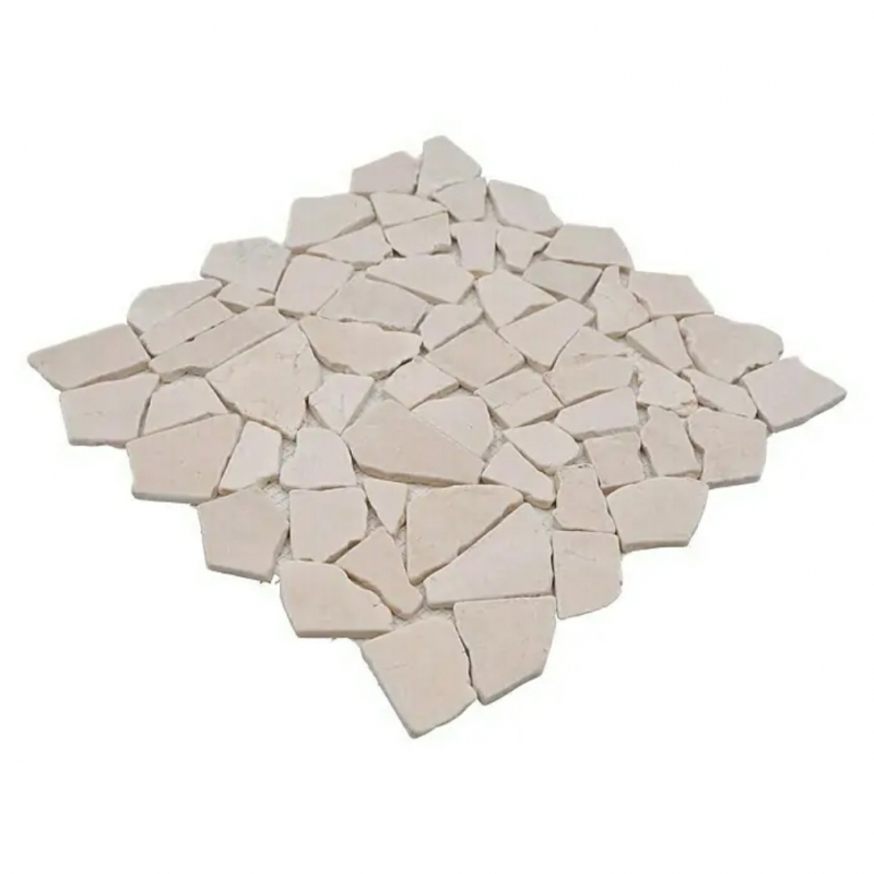 Mosaïque Marbre Pierre naturelle blanche Bruch Ciot Botticino Anticato MOS44-0104_f