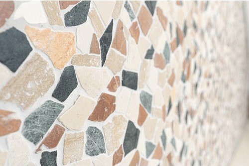 Mosaïque Marbre Pierre Naturelle Crème Beige Rouge Vert Rupture Ciot Random MOS44-1204_f