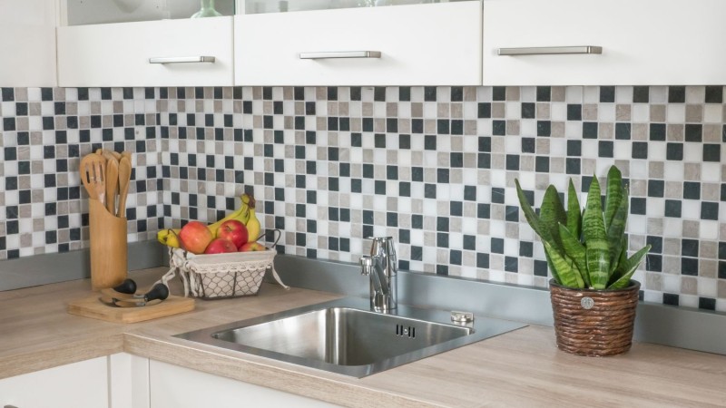 Mosaïque Marbre Pierre naturelle beige gris noir Marbre Botticino Nero MOS40-MOS32/1125_f