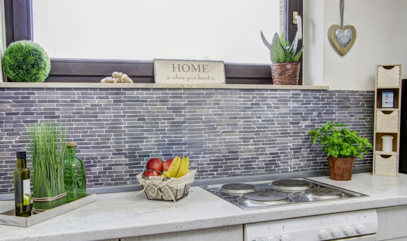 Mosaïque Marbre Pierre naturelle gris anthracite Nero Marquina MOS40-0125_f