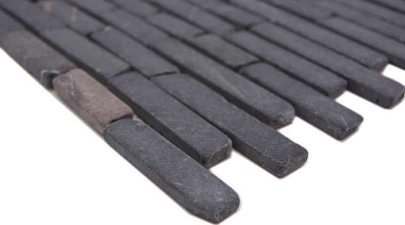 Mosaïque Marbre Pierre naturelle gris anthracite Nero Marquina MOS40-0125_f