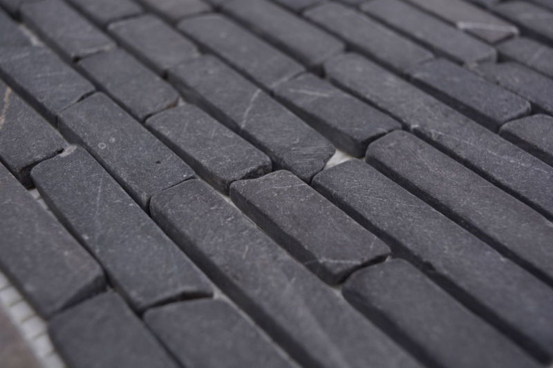 Mosaïque Marbre Pierre naturelle gris anthracite Nero Marquina MOS40-0125_f