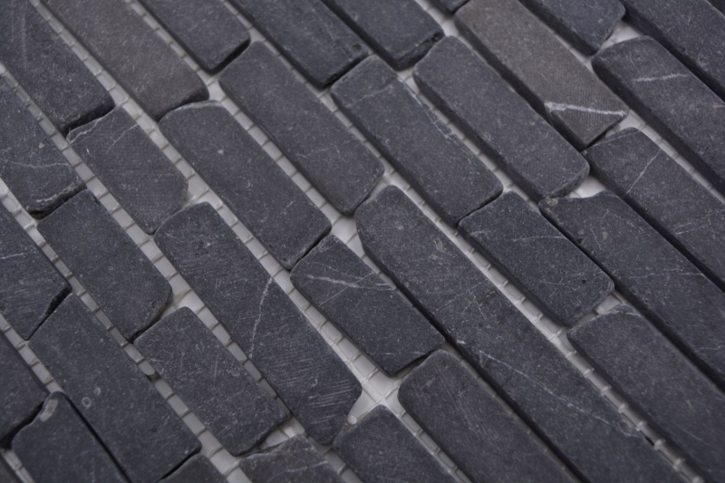 Mosaïque Marbre Pierre naturelle gris anthracite Nero Marquina MOS40-0125_f