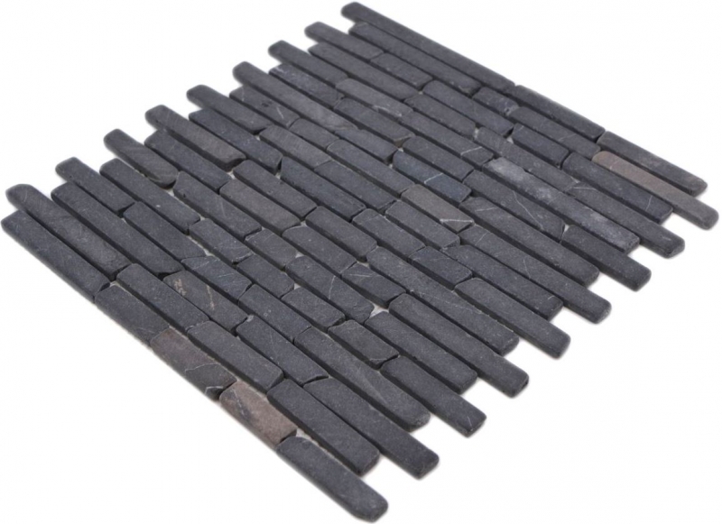 Mosaïque Marbre Pierre naturelle gris anthracite Nero Marquina MOS40-0125_f