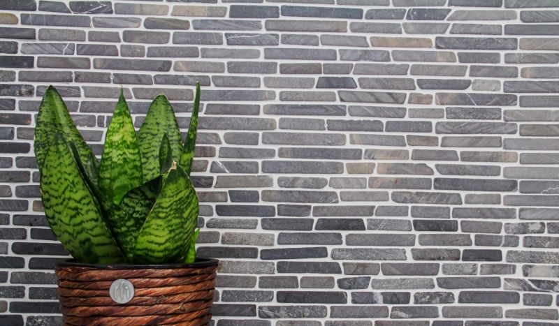 Mosaïque Marbre Pierre naturelle gris anthracite Nero Marquina MOS40-0125_f