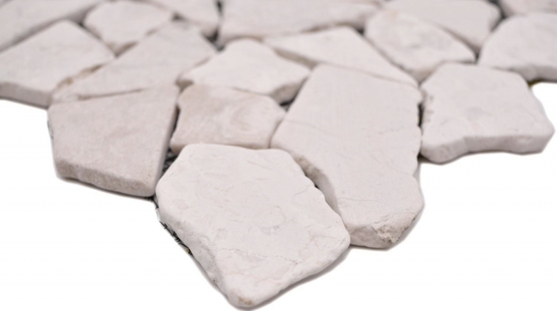 Mosaïque de marbre Pierre naturelle beige clair Bruch Ciot Biancone MOS44-30-100_f