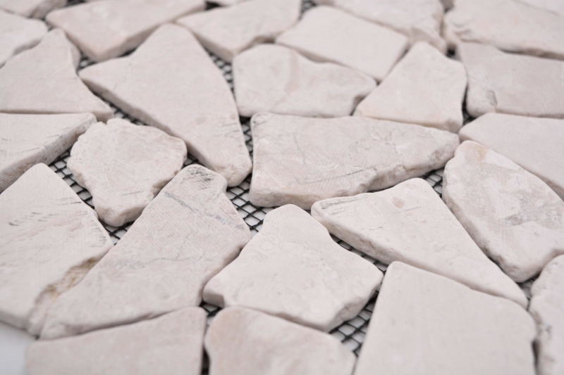 Mosaïque de marbre Pierre naturelle beige clair Bruch Ciot Biancone MOS44-30-100_f