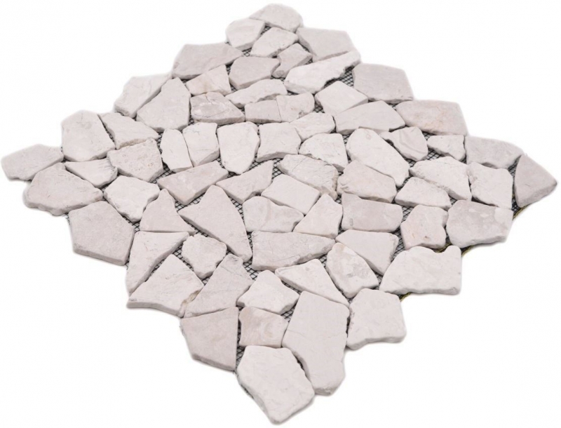 Mosaïque de marbre Pierre naturelle beige clair Bruch Ciot Biancone MOS44-30-100_f