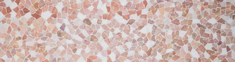 Mosaïque Marbre Pierre naturelle beige rouge Bruch Ciot RossoCream MOS44-30-130_f