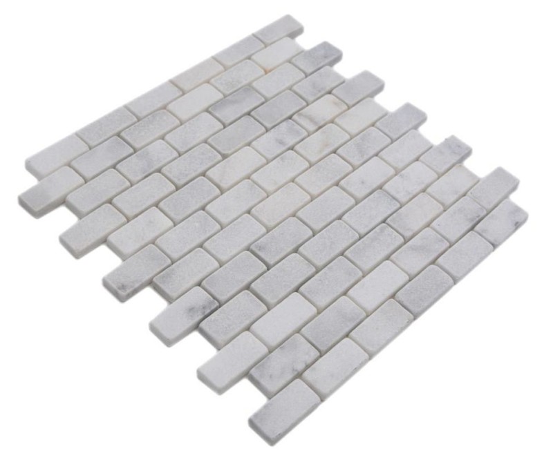 Mosaïque Marbre Pierre naturelle blanche Brick Ibiza Antique Marble MOSSopo-46692_f