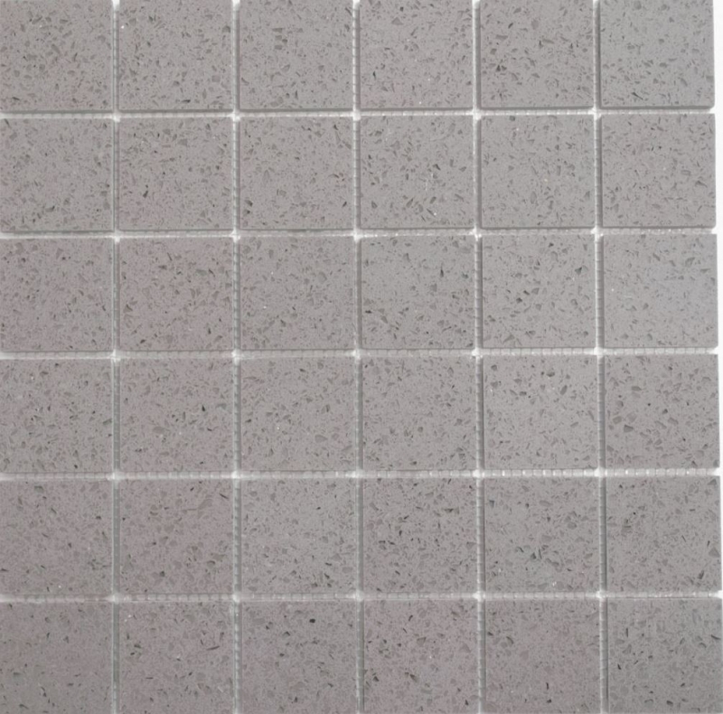 Carreaux de mosaïque Quartz Composite Pierre artificielle grise Artificial MOS46-ASM43_f