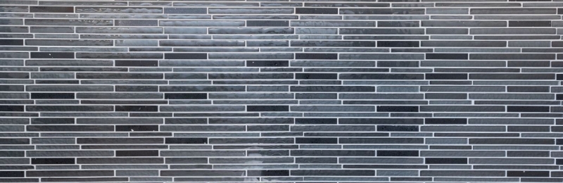 Carreau de mosaïque Translucide Composite noir Multistick Mosaïque de verre Crystal Artificial noir MOS86-MS89_f