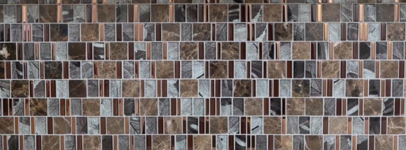 Carreau de mosaïque Translucide beige marron Multiformat Mosaïque de verre Crystal pierre EP beige marron MOS88-1220_f